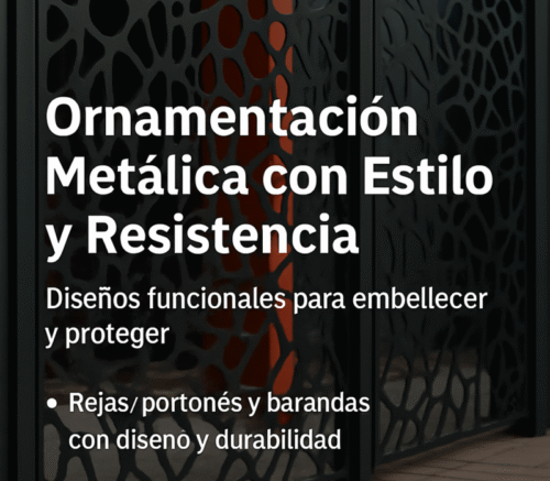 Ornamentación metálica: diseños modernos para portones, rejas y barandas