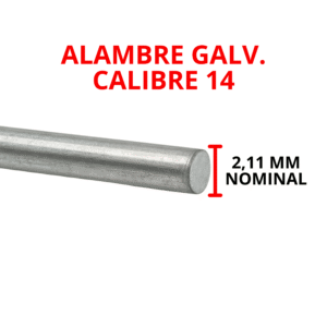 Alambre galvanizado Calibres 14 KG / 1Kg =  37mL