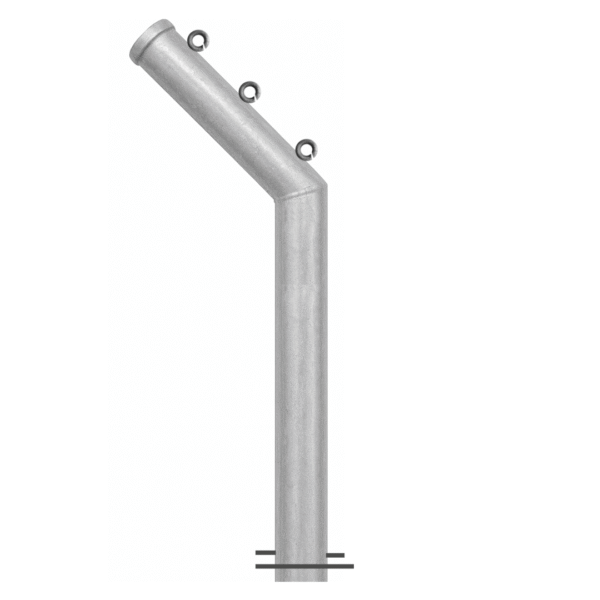 POSTE CON GANSO CALIBRE 18 DE 1 1/2" X 2MTS (PARA MALLA DE 1 METRO DE ALTO)