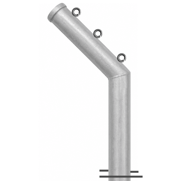 POSTE CON GANSO CALIBRE 18 DE 2" X 3MTS (PARA MALLA DE 2 METRO DE ALTO)